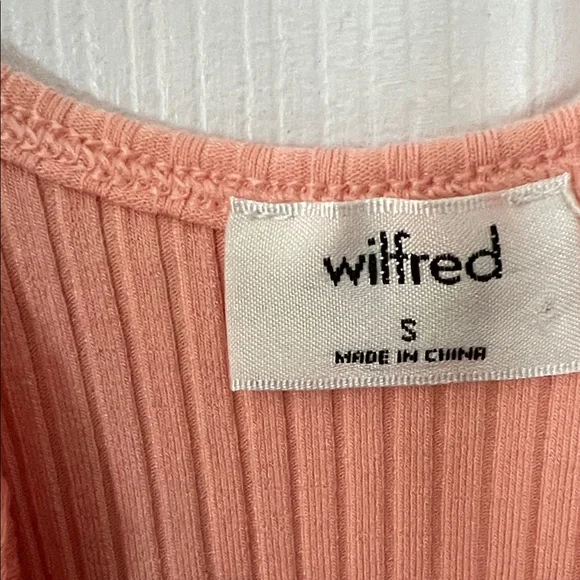 Wilfred Coral Ribbed Bodysuit - Picture 2 of 4